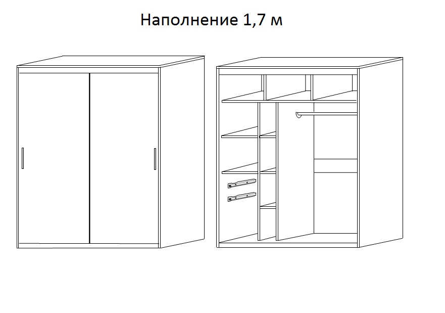 Черно белый платяной шкаф